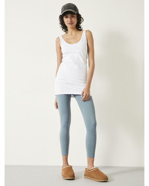 Hush White Marcy Long Line Tank