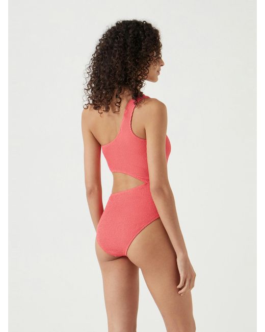 Hush Red Clare Cut-Out Crinkle Swimsuit