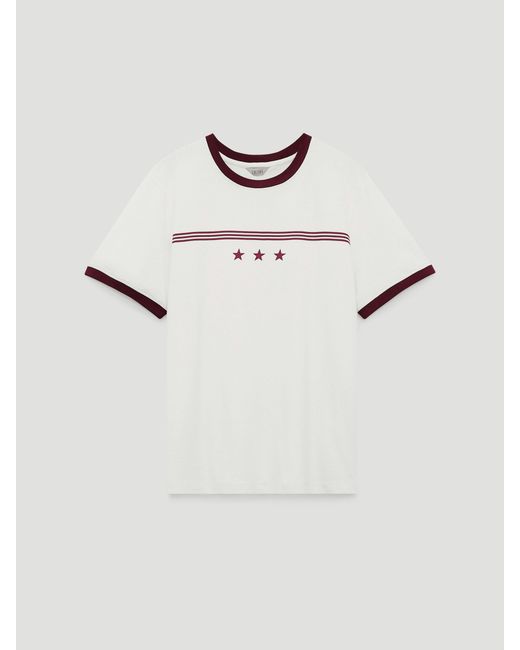 Hush Pink Star Ringer Slim T-Shirt