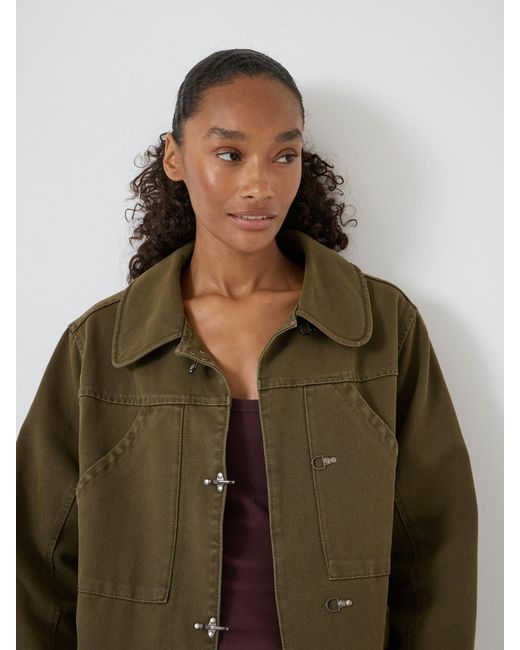 Hush Green Jayda Cotton Utility Jacket