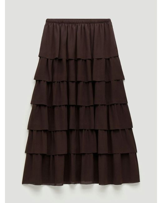 Hush White Lillie Tiered Chiffon Skirt
