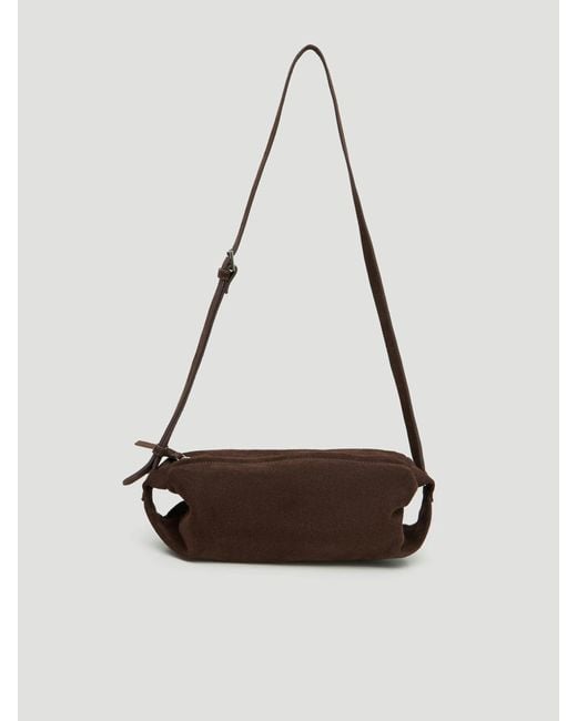 Hush Blue Suede Barrel Bag