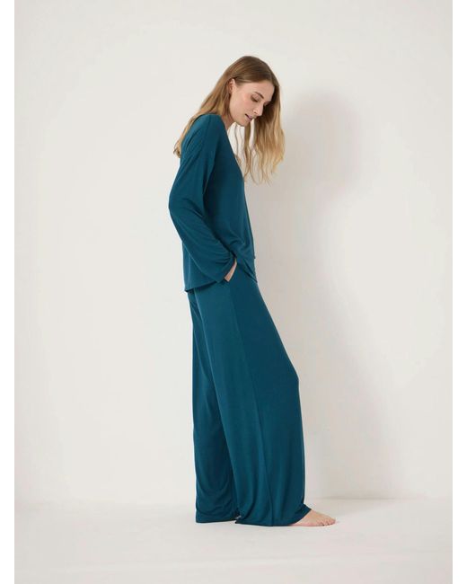 Hush Blue Nox Jersey V-Neck Pyjamas