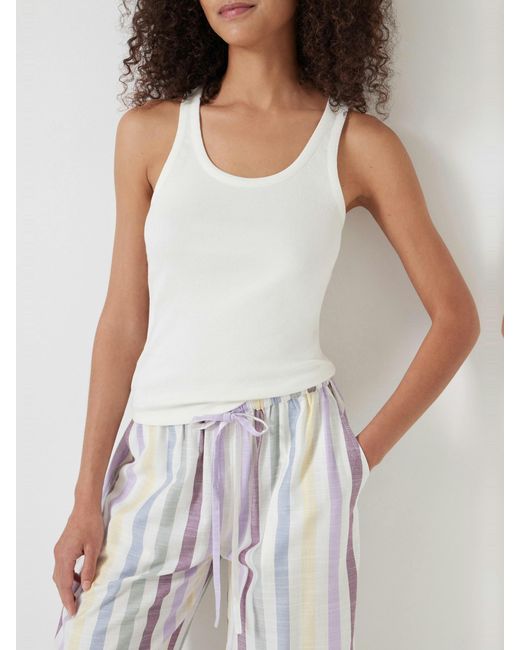 Hush White Rudie Stripe Trouser Pyjama Set