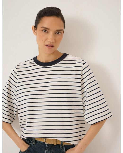 Hush White Romina Heavyweight Cotton T-Shirt