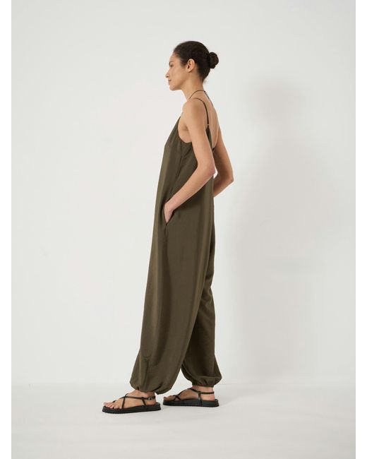 Hush Green Hols Bubble Hem Airflow Jumpsuit