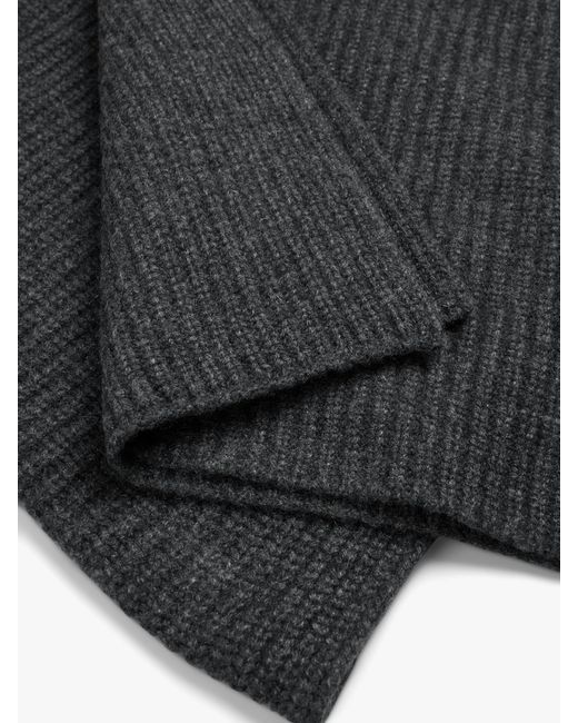 Hush White Teresa Ribbed Cashmere Scarf