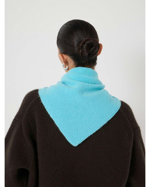 Hush Black Wool Blend Triangle Scarf
