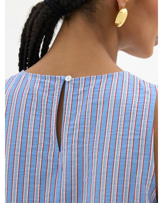 Hush Blue Maggie Stripe Twist Front Top