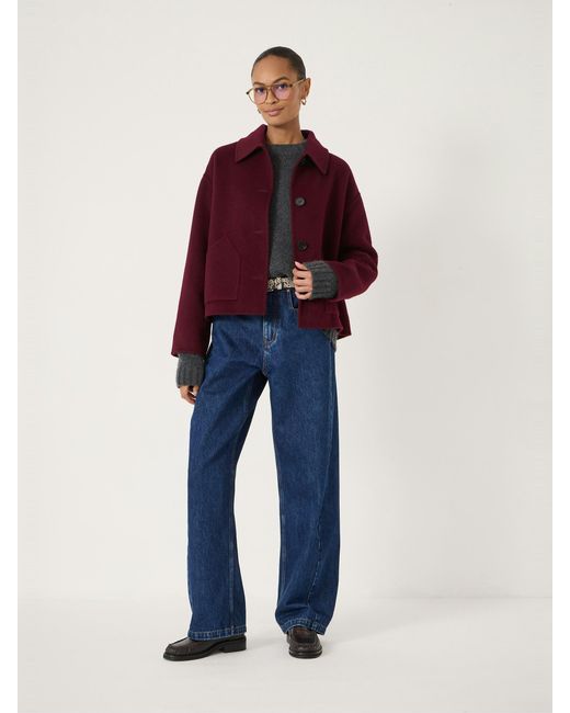 Hush Red Pure Wool Double Faced Jacket