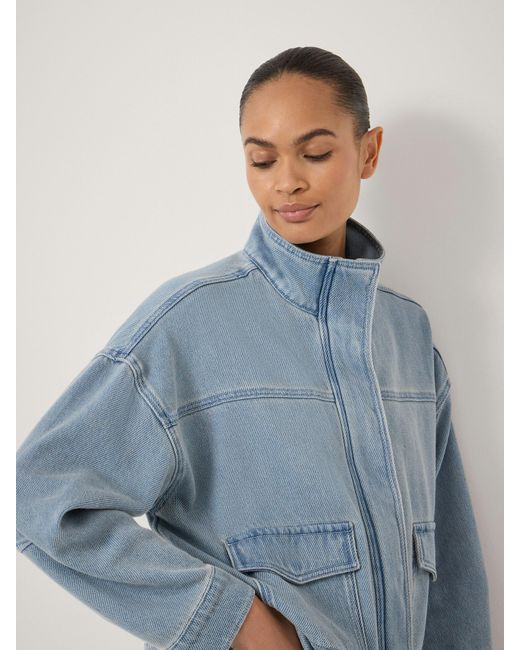 Hush Blue Robbie Cropped Supersoft Denim Jacket