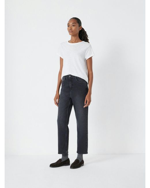 Hush White Nina Straight Crop Jeans