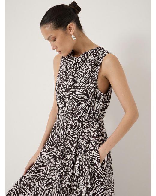 Hush White Estie Cowl Neck Hanky Hem Dress