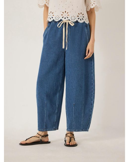 Hush Blue Rina Supersoft Barrel Leg Jeans