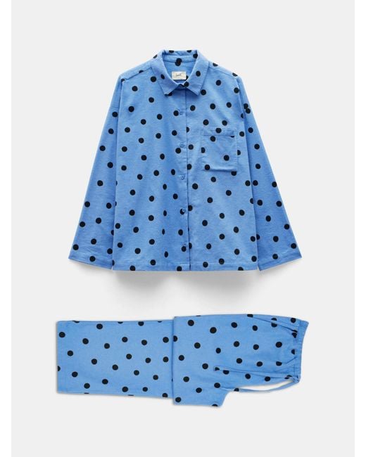 Hush Blue Sadie Cotton Flannel Pyjamas