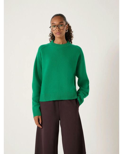 Hush Green Nina Merino Wool Jumper
