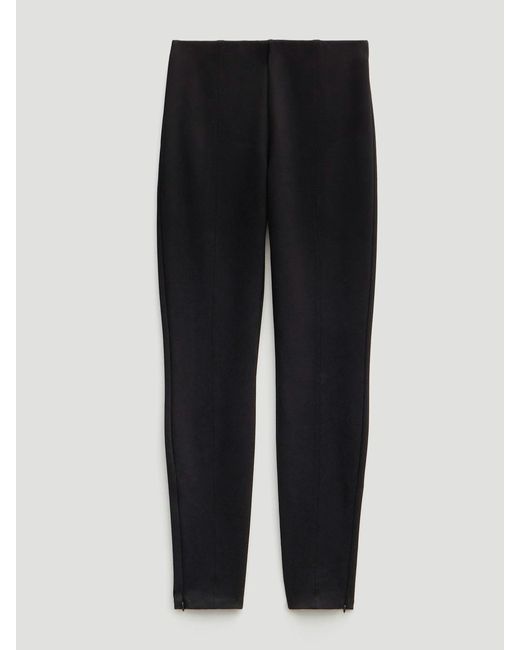 Hush Black Slim Ponte Zip Detail Cigarette Trousers