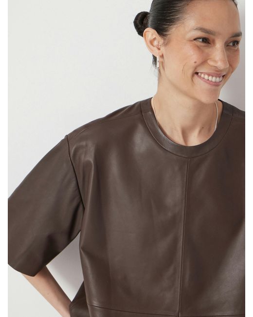 Hush Brown Soft Leather T-Shirt