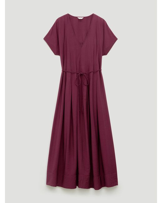 Hush Purple Bronte Pleated Midi Dress