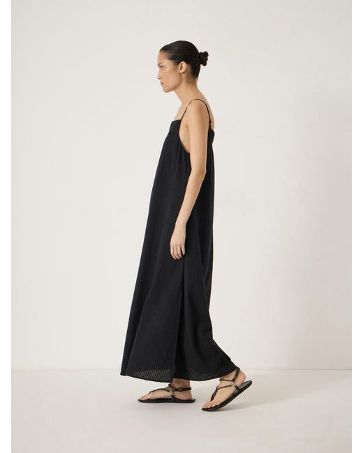 Hush White Carmen Seersucker Beach Maxi Dress
