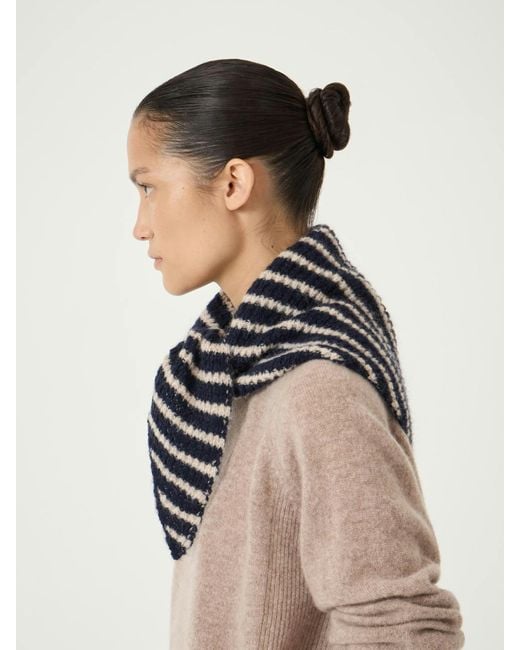 Hush Natural Stripe Triangle Scarf