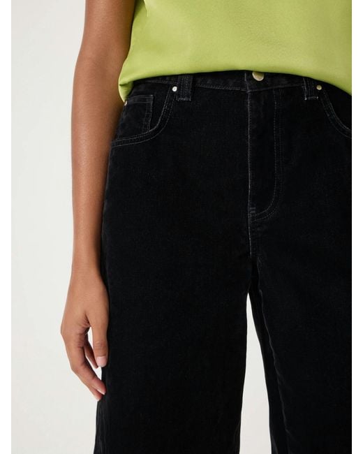 Hush White Velvet Cropped Bree Barrel Leg Jeans