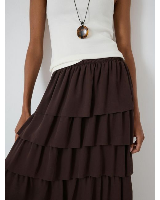 Hush White Lillie Tiered Chiffon Skirt