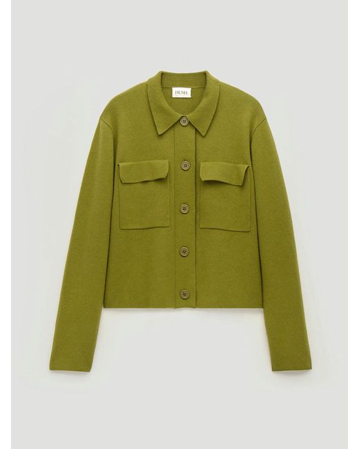 Hush Green Bobbie Shirt Jacket With Wool