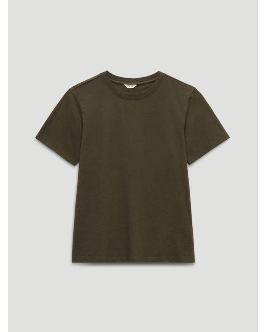 Hush Green Rosie Regular Fit Cotton T-Shirt