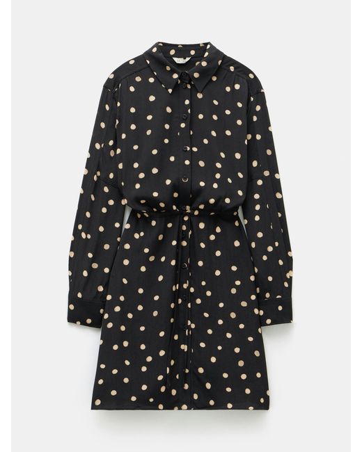 Hush White Alba Long Sleeve Mini Shirt Dress