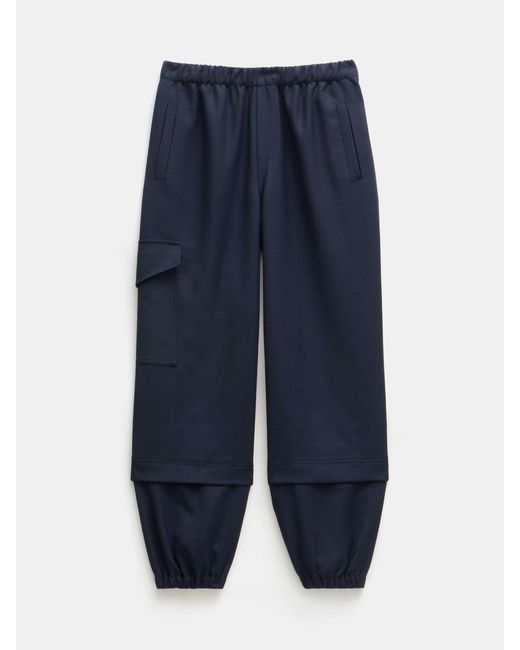 Hush Blue Ava Wool Cargo Trousers