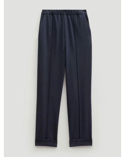 Hush Blue Slim Pull On Tailored Trousers