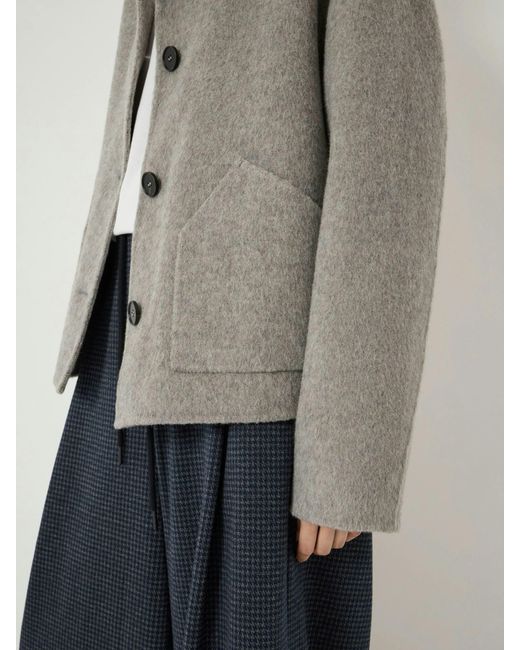 Hush Blue Pure Wool Double Faced Jacket