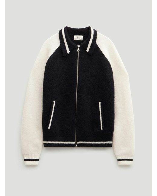 Hush Multicolor Varsity Logo Wool Blend Bomber Jacket