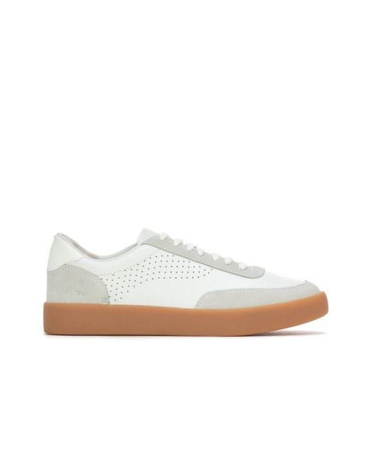 Hush Puppies Charlie Lace Up Sneakers in White Grey Suede (White) | Lyst