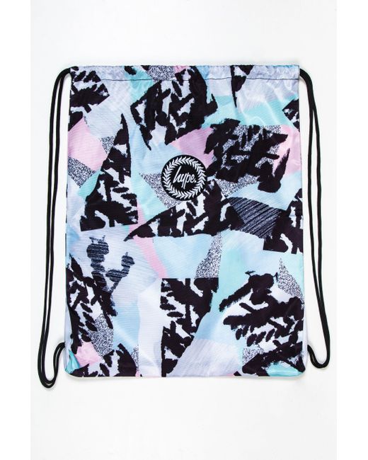 Hype Blue Hype Pastel Abstract Drawstring Bag