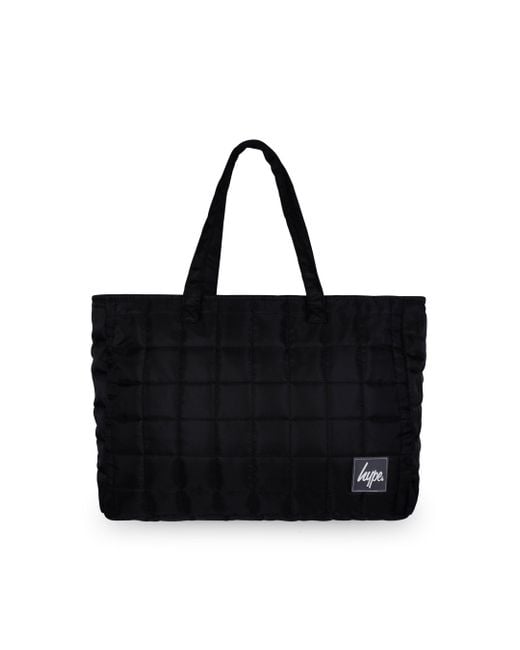 Hype Black Hype Girls Square Patch Quilted Tote Bag