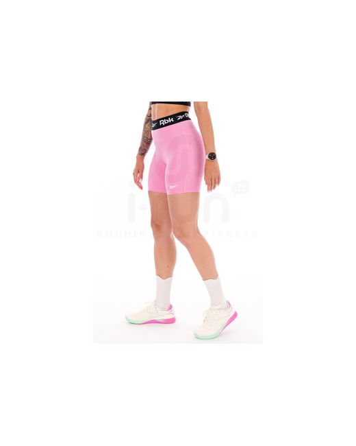 Id Train Ruched Biker Reebok de color Black