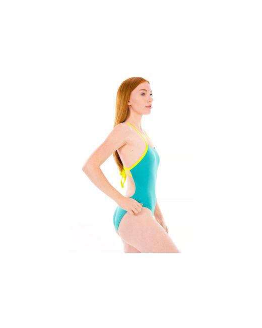Solid Tie Back Speedo de color Blue
