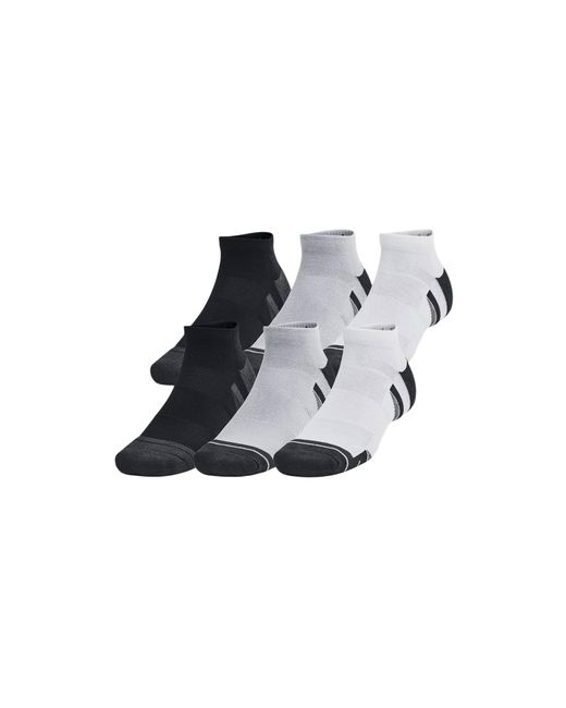 6 Pares Performance Tech Crew Under Armour de color Black