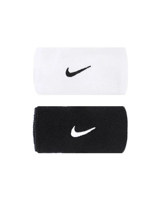 Muñequera Swoosh Doublewide Nike de color Black