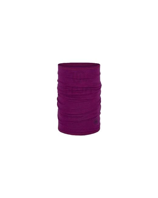 Lightweight Merino Wool Solid Buff de color Purple