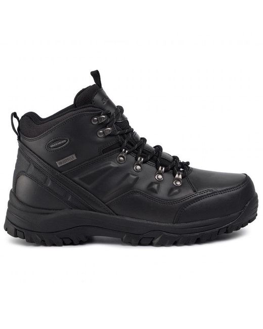 Skechers 's Wide Fit Relaxed Fit Relment Traven Hiking Boots in Black Men | Lyst UK