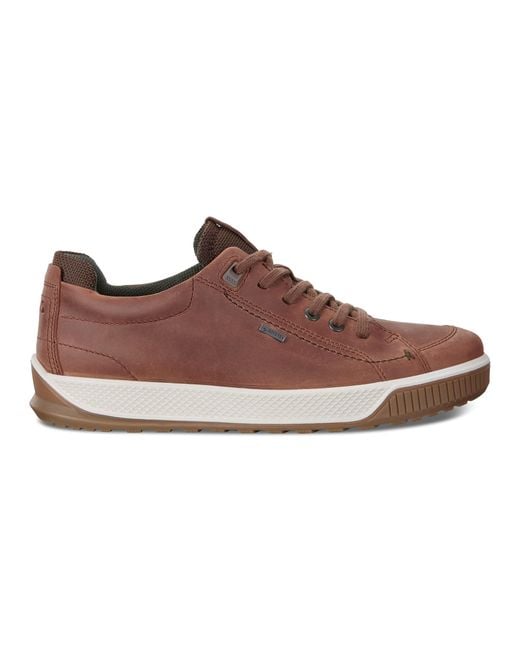 Ecco Leather 's Wide Fit Byway Tred Gore-tex Shoes in Brown for Men | Lyst