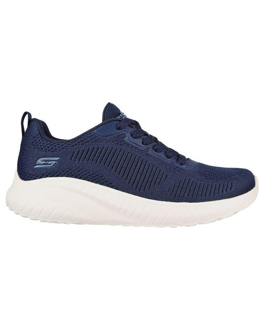 Skechers S Wide Fit Bobs Tough Talk-32504 Trainers in Blue | Lyst