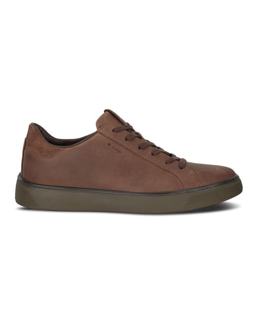 Ecco Suede 's Wide Fit Street Tray M Gore-tex Shoes in Brown/Cocoa (Brown)  for Men - Save 13% | Lyst