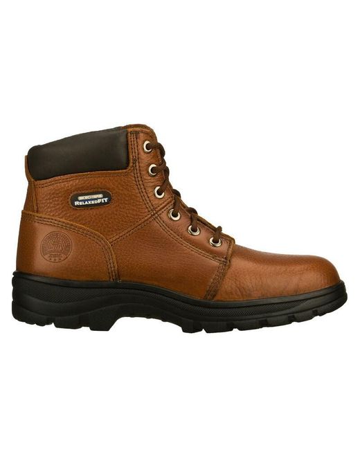 Skechers 's Wide Fit Workshire 77009 Boots in Brown for Men | Lyst