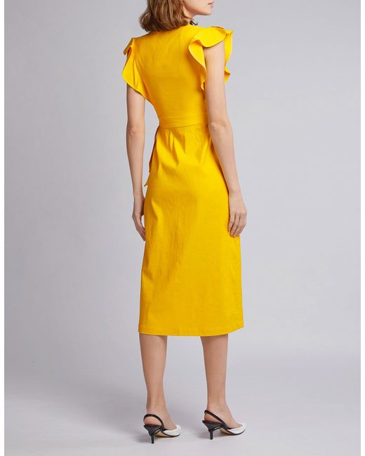alc yellow walker dress