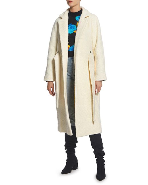 ganni fenn long wrap coat