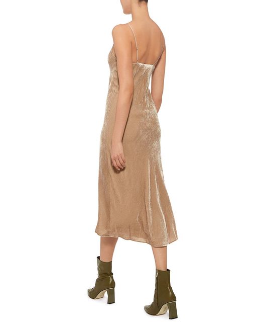 Tibi Silk Velvet Bias Midi Dress in Nude (Natural) Save 50 Lyst